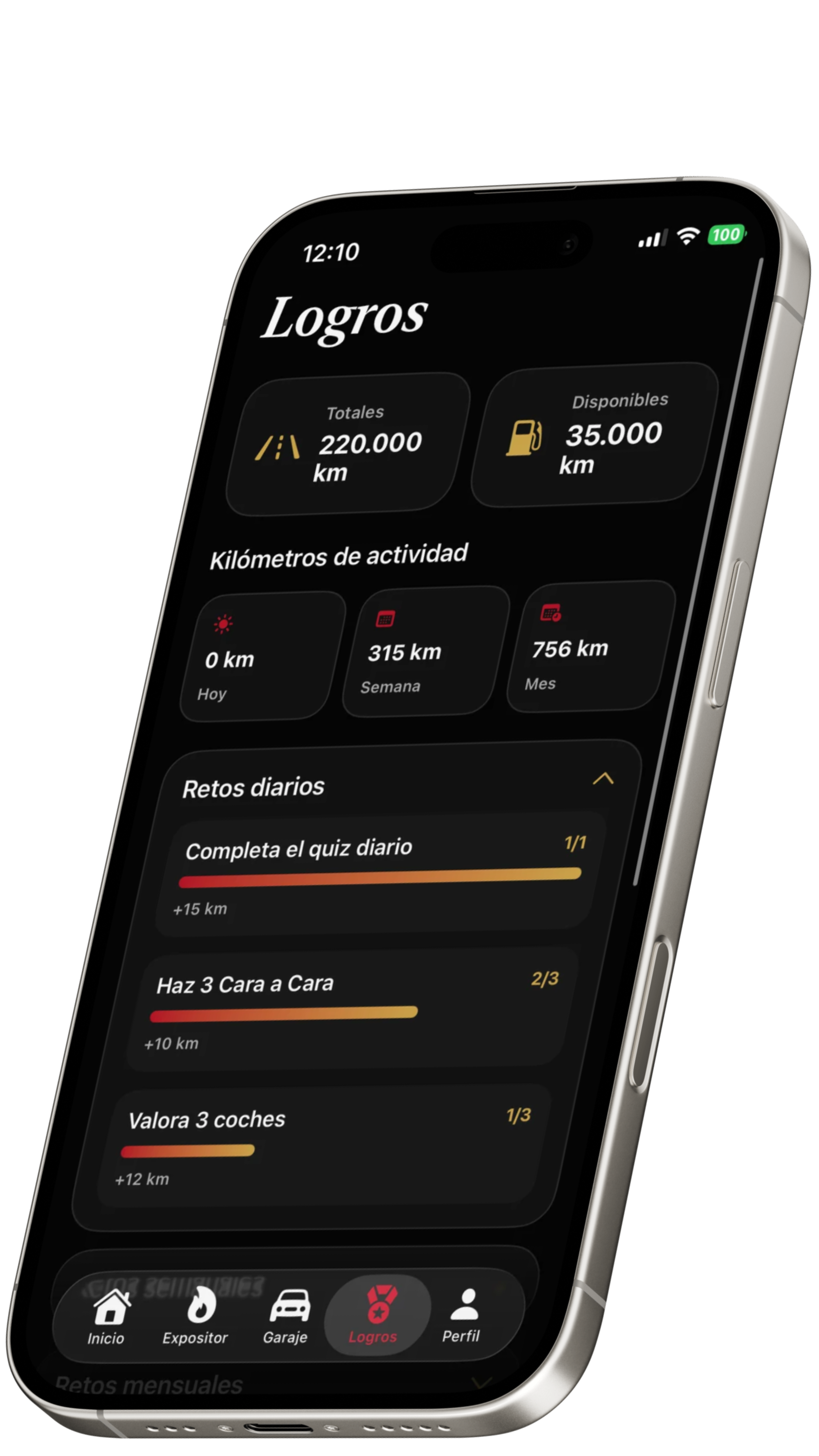 Pantalla de logros CarForge